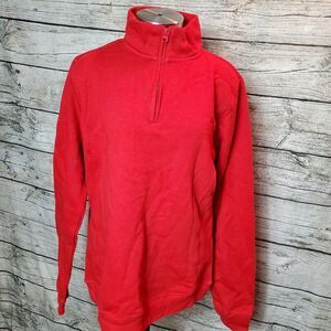 Top Of The World Red Long Sleeve Quarter Zip  Sweatshirt Size XL NWT